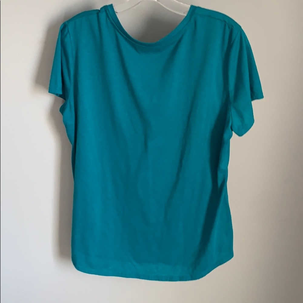 Time And True Ladies Blue Patterned Top - Picture 4 of 4